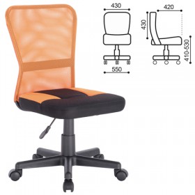 Кресло компактное BRABIX Smart MG-313 (черный, оранжевый) в Владимире - vladimir.katalogmebeli.com | фото