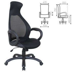 Кресло офисное BRABIX Genesis EX-517 (черное) в Владимире - vladimir.katalogmebeli.com | фото