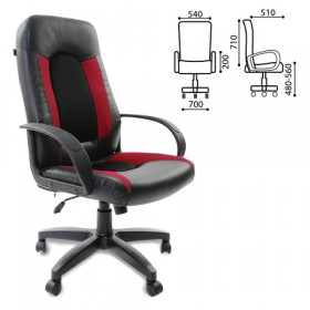 Кресло офисное BRABIX Strike EX-525 (черно-красный) в Владимире - vladimir.katalogmebeli.com | фото