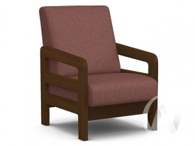 Кресло отдыха Вега-34 (орех лак/UNO BERRY) в Владимире - vladimir.katalogmebeli.com | фото