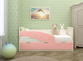 Кровать Бабочки 1,6м (Розовый металлик) в Владимире - vladimir.katalogmebeli.com | фото 1