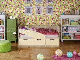 Кровать Бабочки 1,6м (Ваниль матовый) в Владимире - vladimir.katalogmebeli.com | фото
