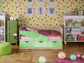 Кровать Бабочки 2,0м (Салатовый металлик) в Владимире - vladimir.katalogmebeli.com | фото
