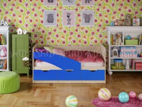Кровать Бабочки 2,0м (Синий матовый) в Владимире - vladimir.katalogmebeli.com | фото