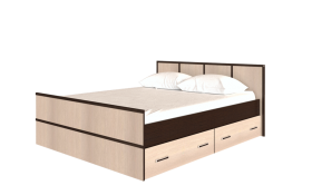 Кровать Сакура с настилом и ящиками 1,6 (Венге/Лоредо) в Владимире - vladimir.katalogmebeli.com | фото