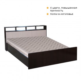 Кровать ТРОЯ 1200 Венге-Дуб бел. в Владимире - vladimir.katalogmebeli.com | фото