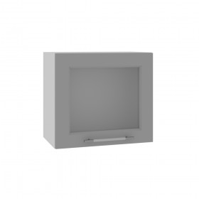 Квадро ВПГС 500 шкаф верхний горизонтальный со стеклом высокий (Лунный свет/корпус Серый) в Владимире - vladimir.katalogmebeli.com | фото