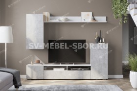 Мебель для гостиной МГС 4 (Белый/Цемент светлый) в Владимире - vladimir.katalogmebeli.com | фото