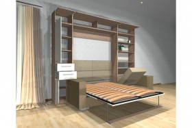 Шкаф-кровать с диваном Каролина в Владимире - vladimir.katalogmebeli.com | фото 3